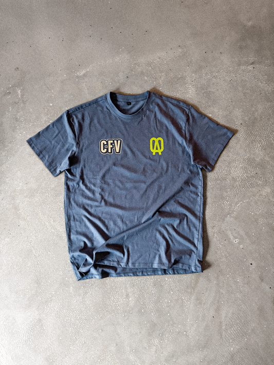 BARBELL CYCLING Tee Vintage Blue