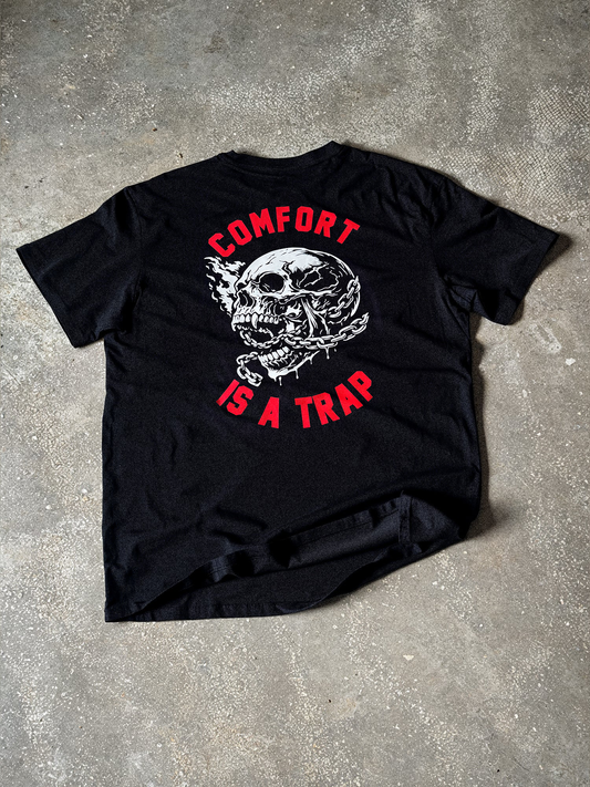 COMFORT IS A TRAP v2 TEE BLACK