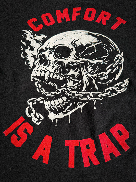 COMFORT IS A TRAP v2 TEE BLACK