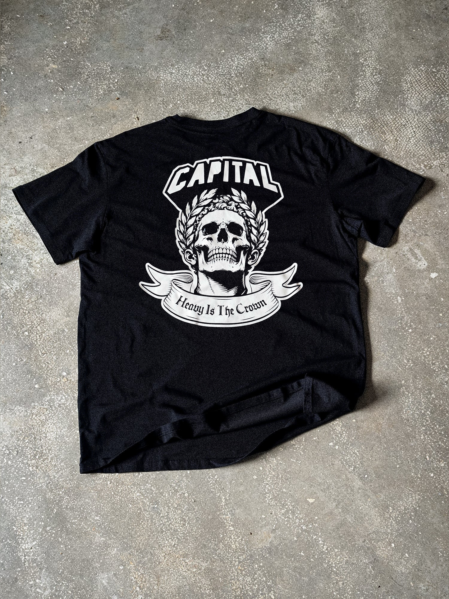 HEAVY IS THE CROWN TEE BLACK